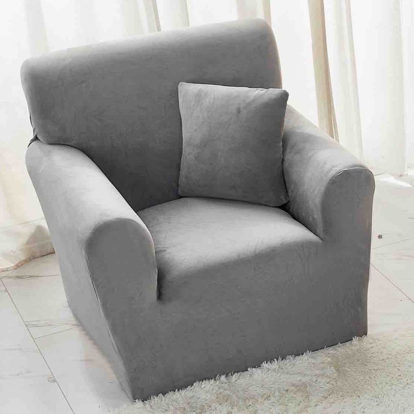 Husa fotoliu catifea, protectie eleganta si confort sporit, aspect modern | 2297-J 