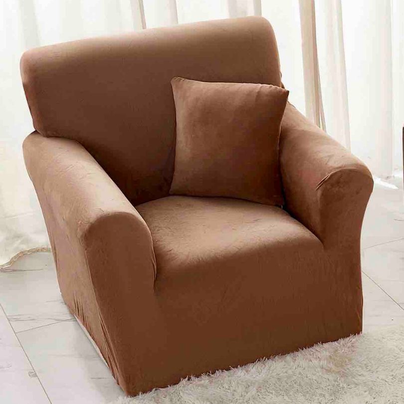 Husa fotoliu catifea, protectie eleganta si confort sporit, aspect modern | 2298-J 