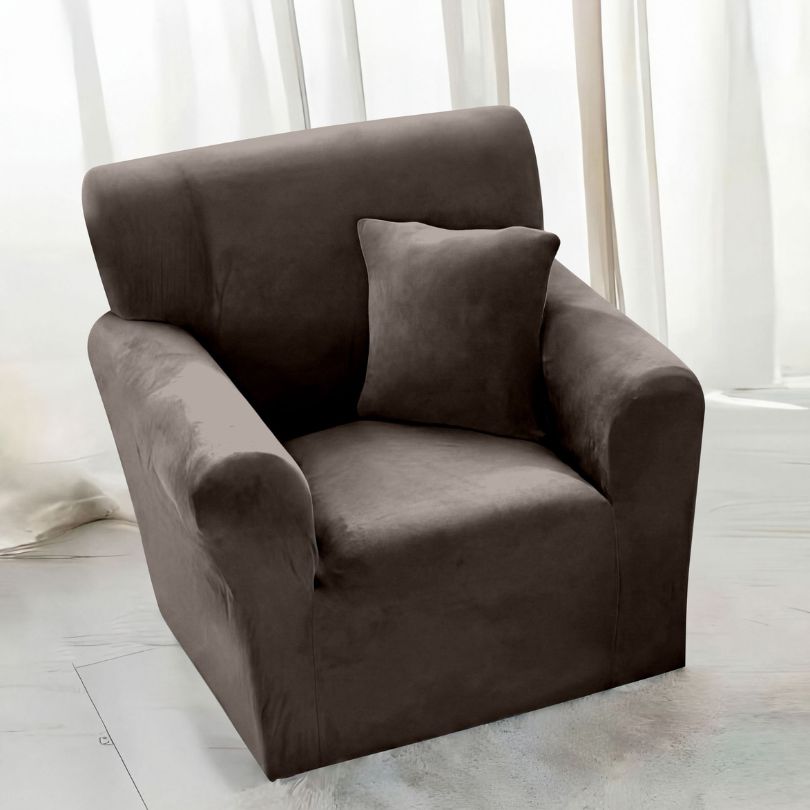 Husa fotoliu catifea, protectie eleganta si confort sporit, aspect modern | 2548-S 