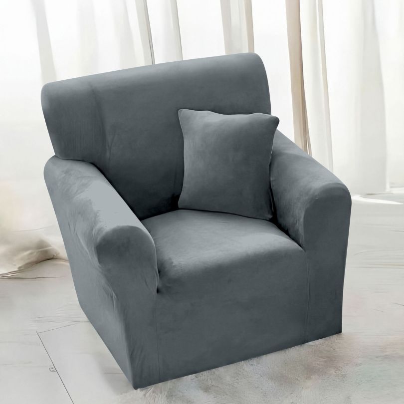 Husa fotoliu catifea, protectie eleganta si confort sporit, aspect modern | 2551-S