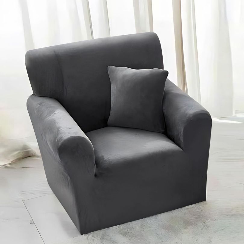 Husa fotoliu catifea, protectie eleganta si confort sporit, aspect modern | 2553-S 