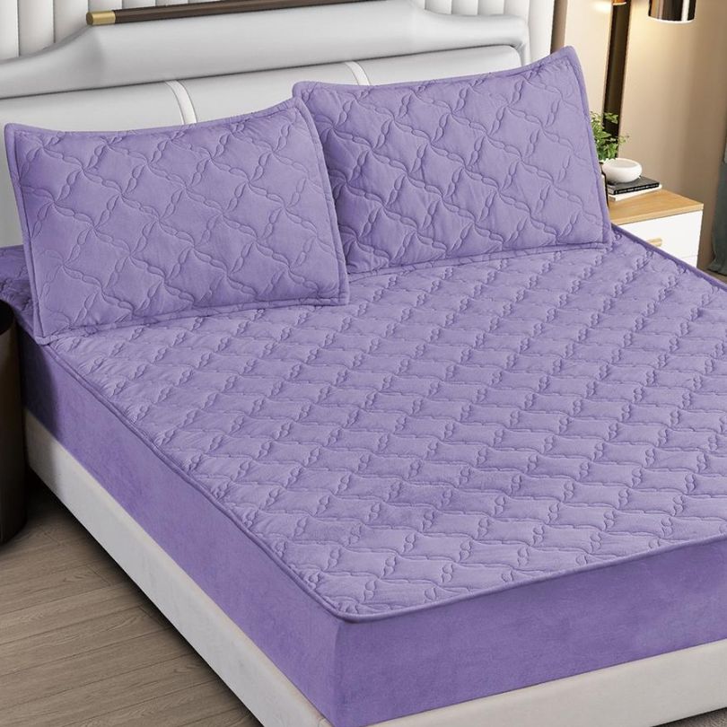 Husa matlasata topper cu 2 fete de perna, protectie si confort și eleganta | 3321-S 