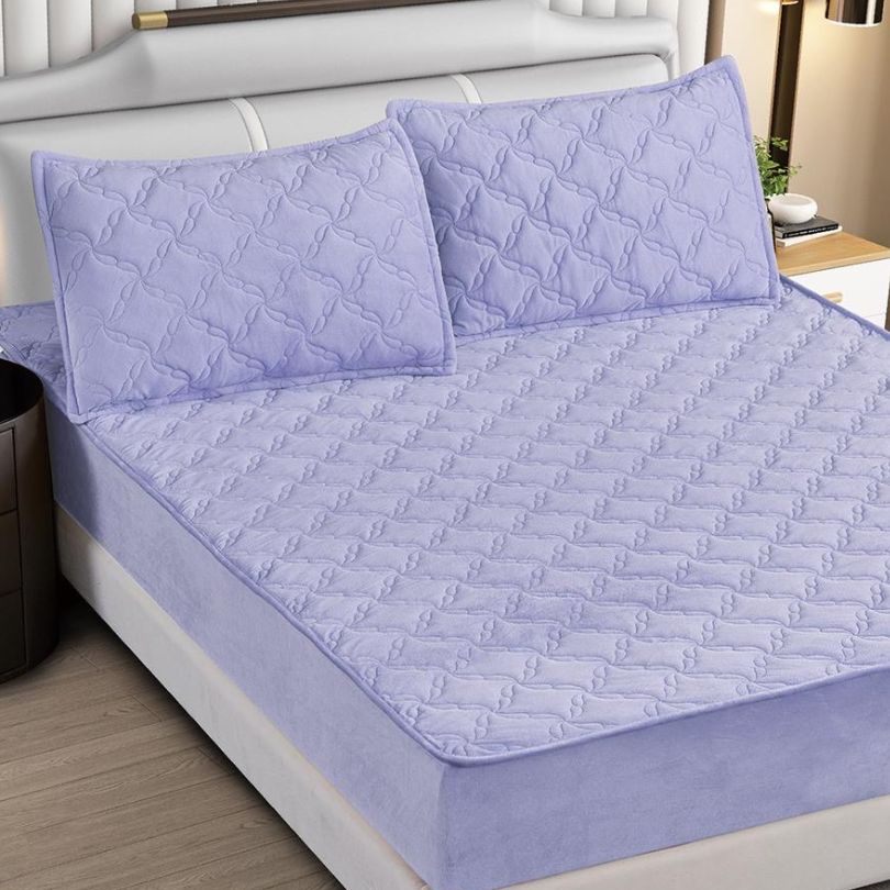 Husa matlasata topper cu 2 fete de perna, protectie si confort și eleganta | 3323-S