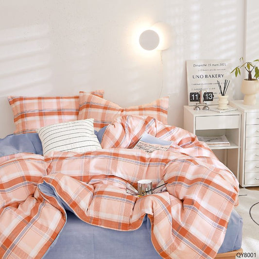 Lenjerie DE pat dublu, Bumbac 100% Percal, cu elastic, 4 piese | 0389-PV