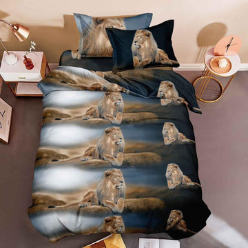 Lenjerie de Pat 1 Persoana din Bumbac Satinat 3D – 4 Piese | Confort si Eleganta Moderna | COD 0740-S