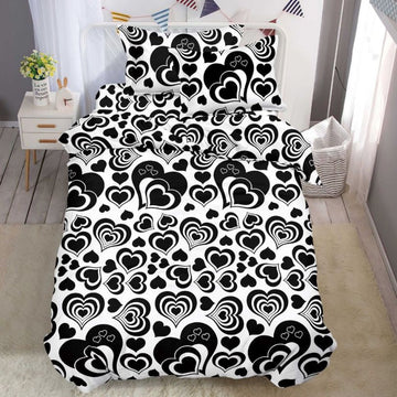 Lenjerie de Pat 1 Persoana din Bumbac Satinat 3D – 4 Piese | Confort si Eleganta Moderna | COD 0765-S