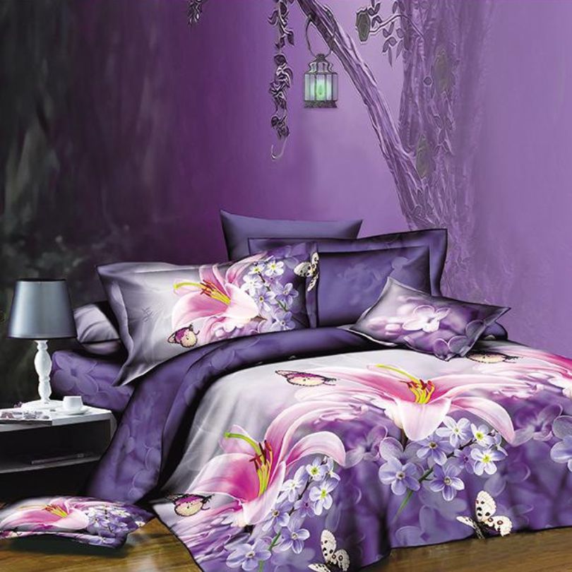 Lenjerie de Pat 1 Persoana din Bumbac Satinat 3D – 4 Piese | Confort si Eleganta Moderna | COD 0766-S