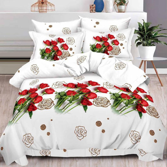 Lenjerie de Pat 3D – 6 Piese din Bumbac Satinat | Culori Vibrante, Confort Premium, Design Modern | COD 1400-S