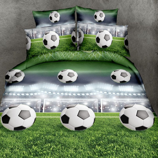 Lenjerie de Pat 3D – 6 Piese din Bumbac Satinat | Culori Vibrante, Confort Premium, Design Modern | COD 1401-S