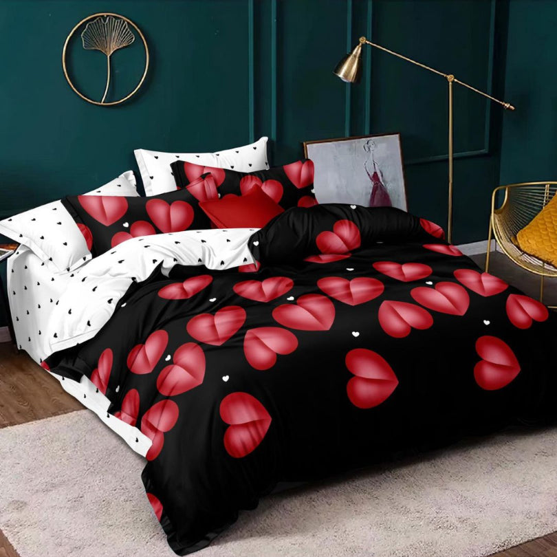 Lenjerie de Pat Bumbac Finet 1 Persoana – 4 Piese. Confort Premium & Design Modern | COD 0669-S