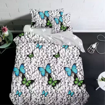 Lenjerie de Pat Bumbac Finet 1 Persoana – 4 Piese. Confort Premium & Design Modern | COD 0676-S