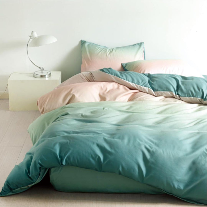 Lenjerie de Pat Bumbac Finet 1 Persoana – 4 Piese. Confort Premium & Design Modern| COD 0678-S