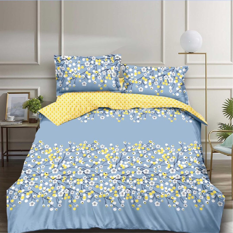 Lenjerie de Pat Bumbac Finet 1 Persoana – 4 Piese. Confort Premium & Design Modern | COD 0679-S