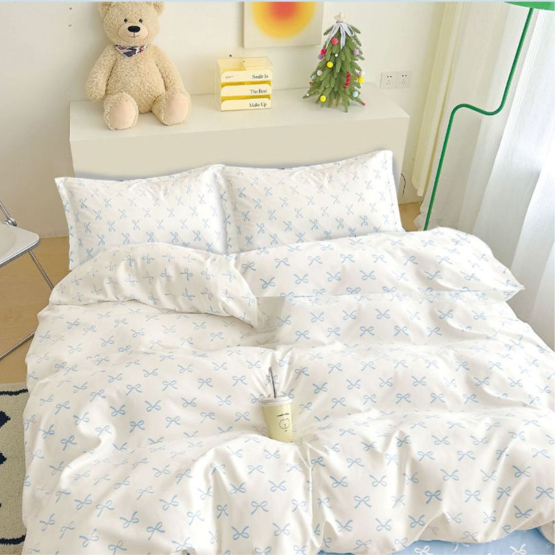 Lenjerie de Pat Bumbac Finet 1 Persoana – 4 Piese. Confort Premium & Design Modern | COD 0682-S