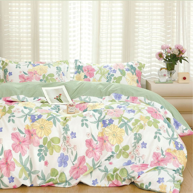 Lenjerie de Pat Bumbac Finet 1 Persoana – 4 Piese. Confort Premium & Design Modern | COD 0683-S