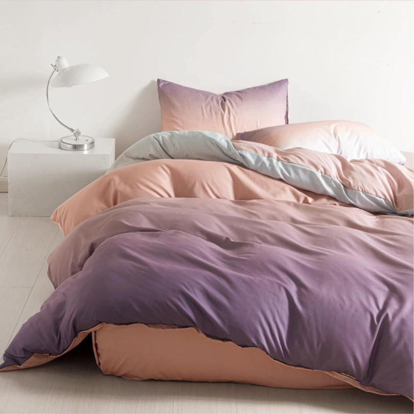 Lenjerie de Pat Bumbac Finet 1 Persoana – 4 Piese. Confort Premium & Design Modern | COD 0687-S