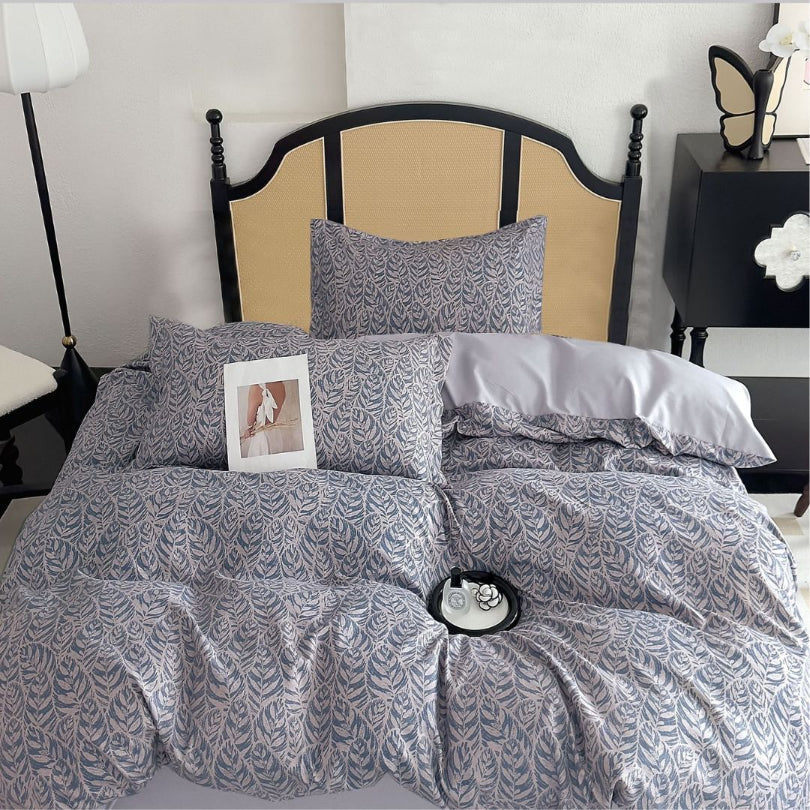 Lenjerie de Pat Bumbac Finet 1 Persoana – 4 Piese. Confort Premium & Design Modern | COD 0700-S