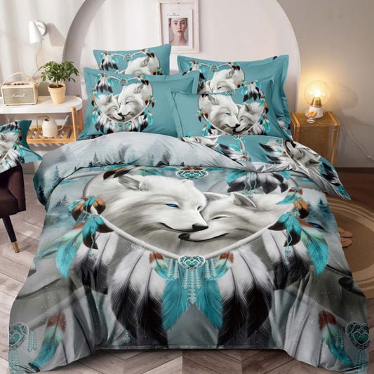 Lenjerie de Pat Bumbac Finet 3D 1 Persoana  4 Piese – Confort Premium si Design Modern | COD 1727-J