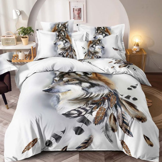 Lenjerie de Pat Bumbac Finet 3D 1 Persoana  4 Piese – Confort Premium si Design Modern | COD 1728-J