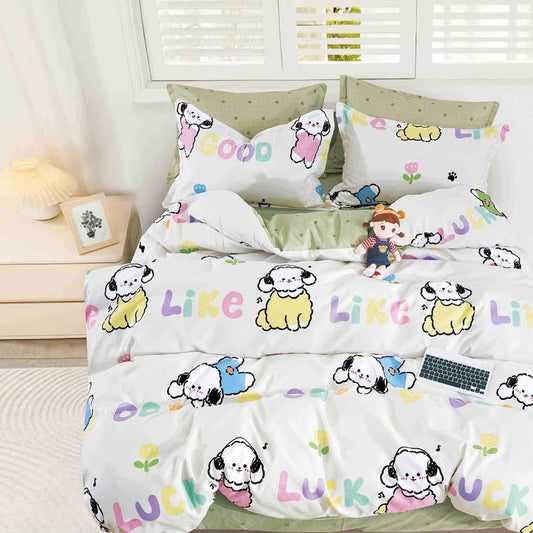 Lenjerie de Pat Bumbac Finet 4 Piese – Confort Premium și Design Modern | COD 0211-J