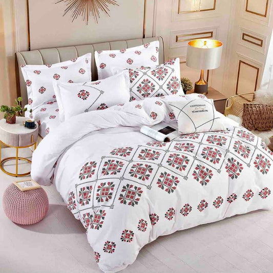 Lenjerie de Pat Bumbac Finet 4 Piese – Confort Premium si Design Modern | COD 0188-J