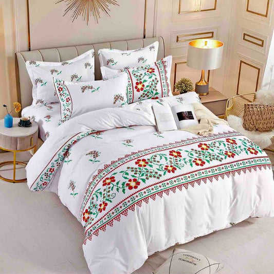 Lenjerie de Pat Bumbac Finet 4 Piese – Confort Premium si Design Modern | COD 0191-J