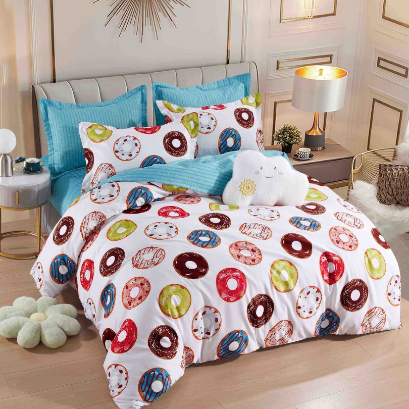 Lenjerie de Pat Bumbac Finet 4 Piese – Confort Premium si Design Modern | COD 0195-J