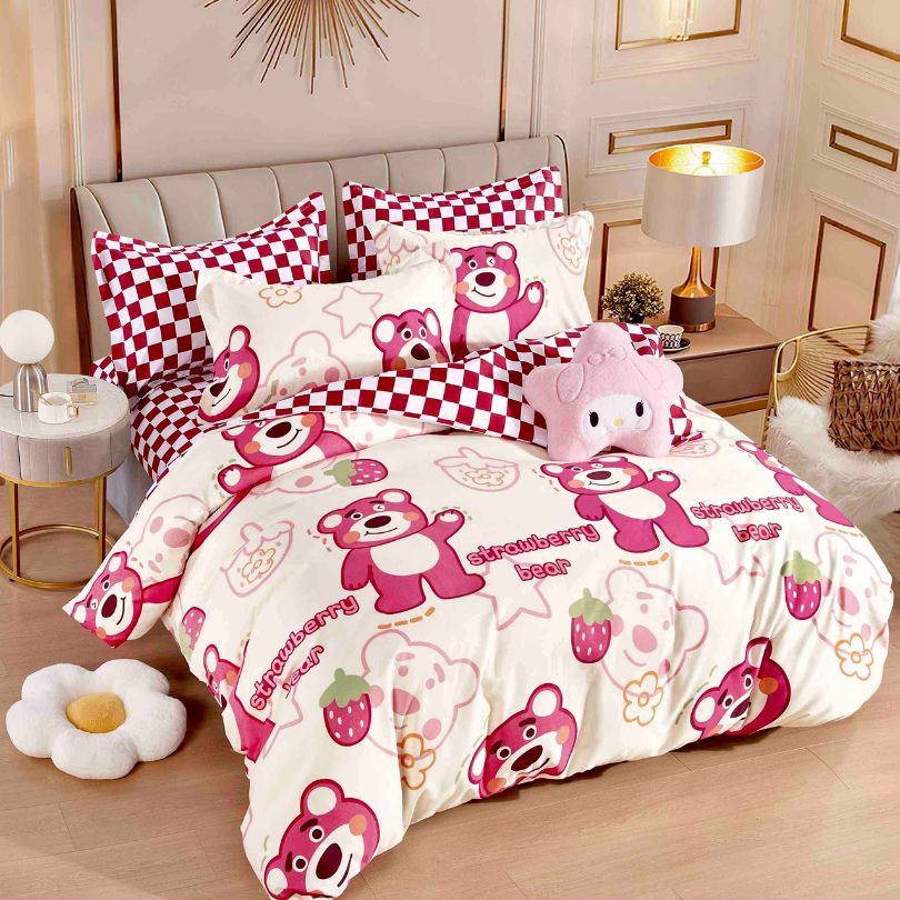 Lenjerie de Pat Bumbac Finet 4 Piese – Confort Premium si Design Modern | COD 0197-J