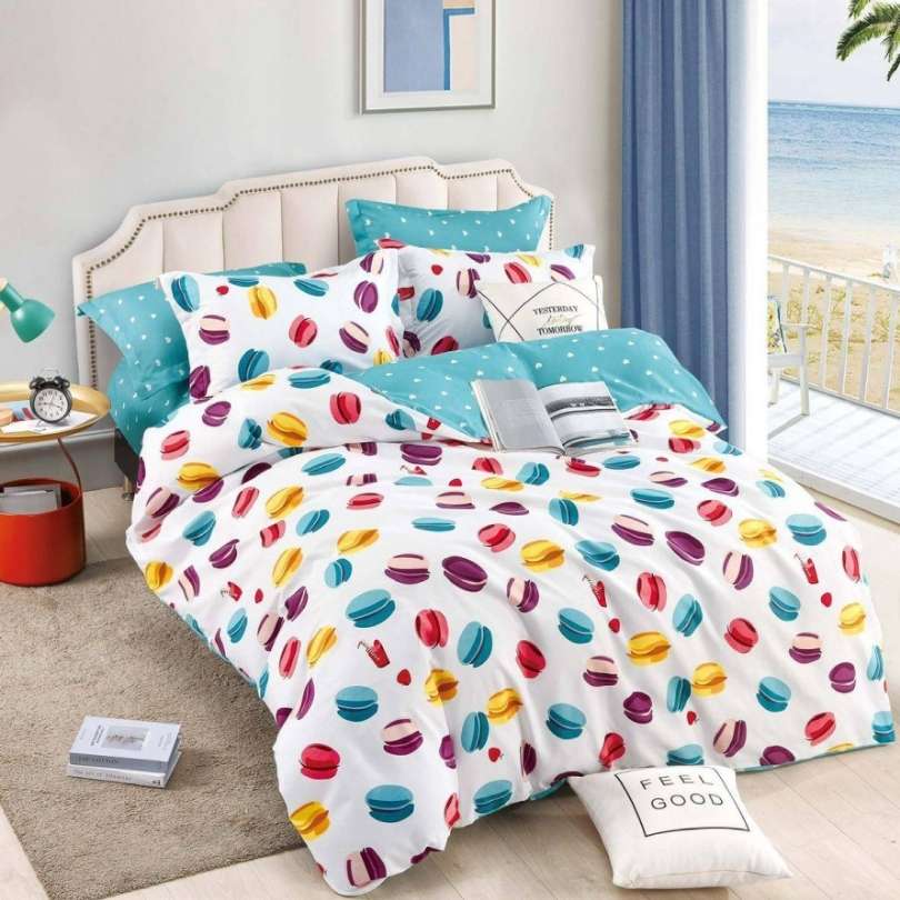 Lenjerie de Pat Bumbac Finet 4 Piese – Confort Premium si Design Modern | COD 1461-J