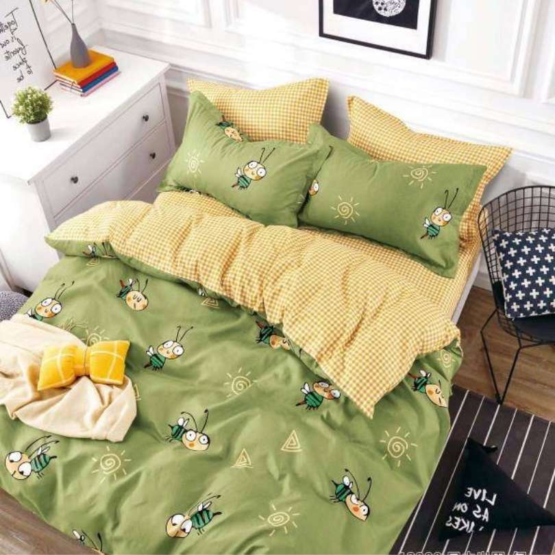 Lenjerie de Pat Bumbac Finet 4 Piese – Confort Premium si Design Modern | COD 1463-J