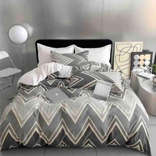 Lenjerie de Pat Bumbac Finet 4 Piese – Confort Premium si Design Modern | COD 1480-J