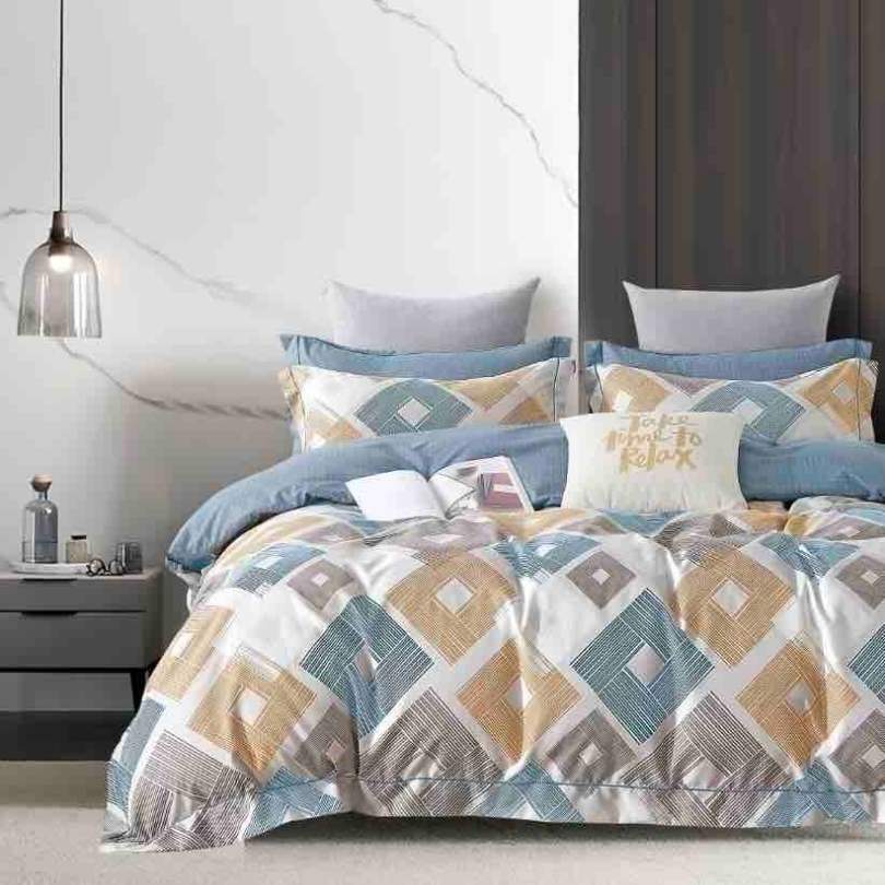 Lenjerie de Pat Bumbac Finet 4 Piese – Confort Premium si Design Modern | COD 1481-J