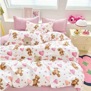 Lenjerie de Pat Bumbac Finet 4 Piese – Confort Premium si Design Modern | COD 1482-J