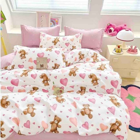 Lenjerie de Pat Bumbac Finet 4 Piese – Confort Premium si Design Modern | COD 1482-J