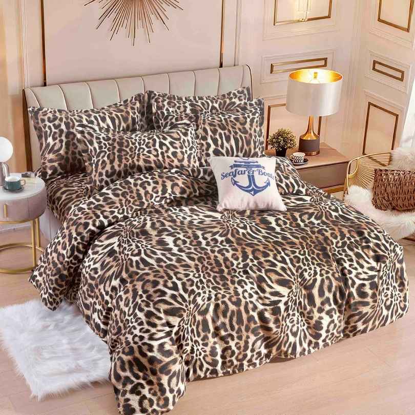 Lenjerie de Pat Bumbac Finet 4 Piese – Confort Premium si Design Modern | COD 1483-J