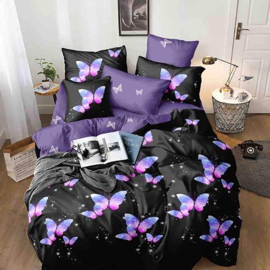 Lenjerie de Pat Bumbac Finet 4 Piese – Confort Premium si Design Modern | COD 1487-J