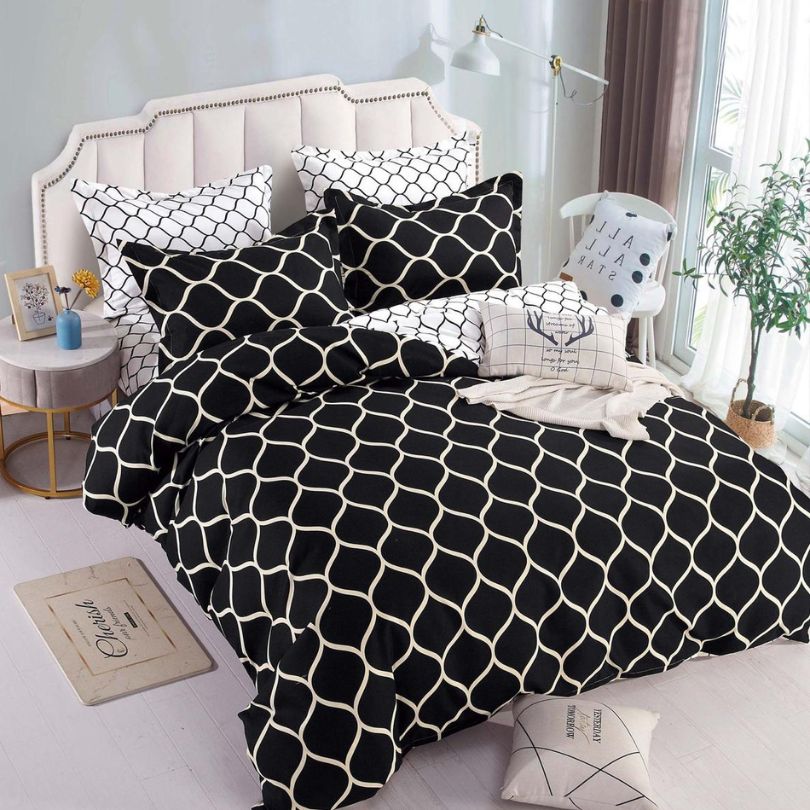 Lenjerie de Pat Bumbac Finet – 6 Piese | Eleganta, Confort si Durabilitate | COD 1108-J