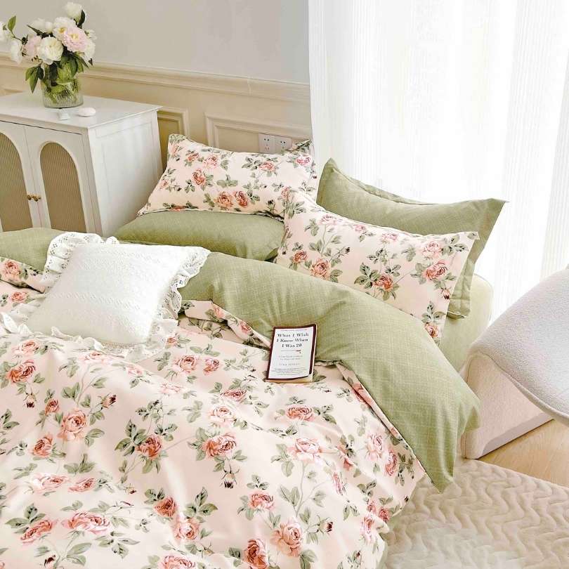 Lenjerie de Pat Bumbac Finet – 6 Piese | Eleganta, Confort si Durabilitate | COD 1211-J