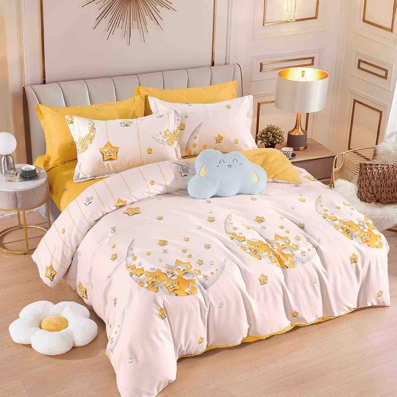 Lenjerie de Pat Bumbac Finet – 6 Piese | Eleganta, Confort si Durabilitate | COD 1241-J