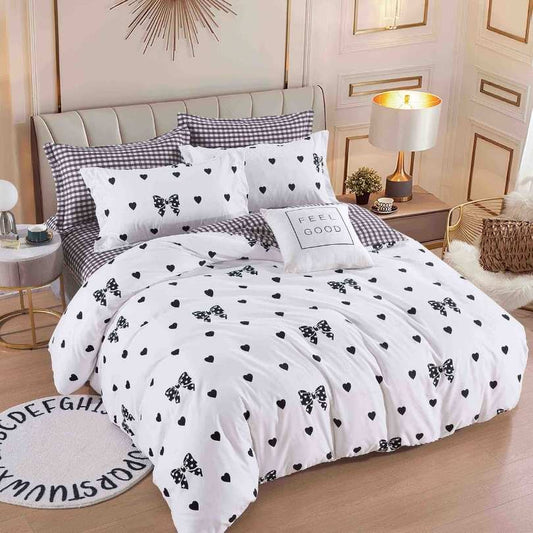 Lenjerie de Pat Bumbac Finet – 6 Piese | Eleganta, Confort si Durabilitate | COD 1243-J