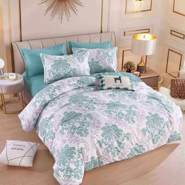 Lenjerie de Pat Bumbac Finet – 6 Piese | Eleganta, Confort si Durabilitate | COD 1252-J