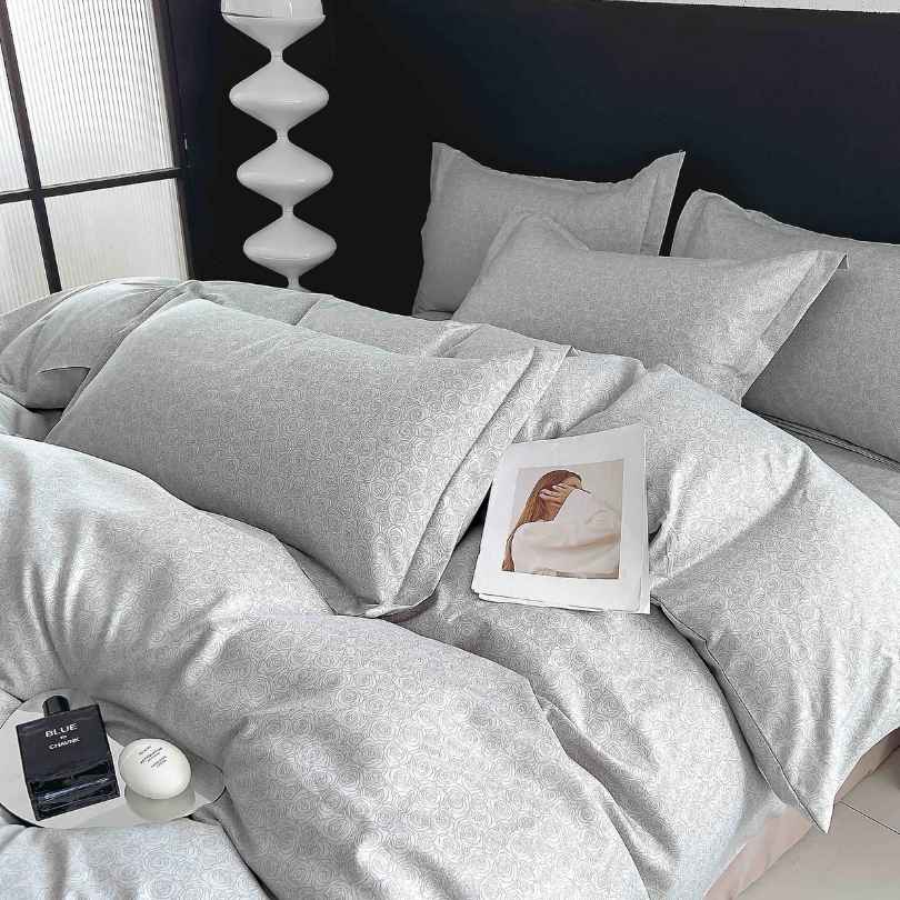 Lenjerie de Pat Bumbac Finet – 6 Piese | Eleganta, Confort si Durabilitate | COD 1257-J