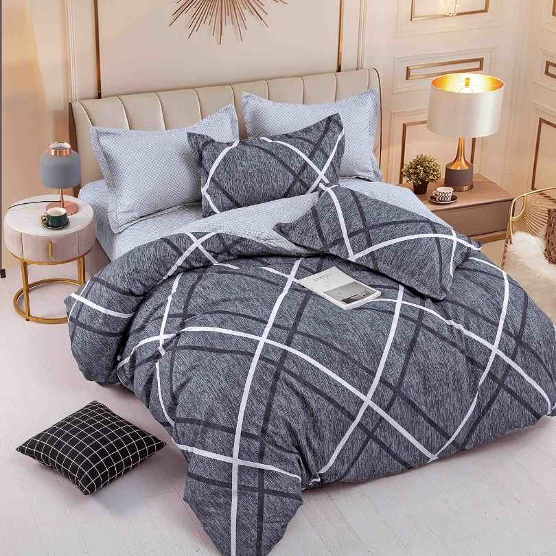 Lenjerie de Pat Bumbac Finet – 6 Piese | Eleganta, Confort si Durabilitate | COD 1266-J