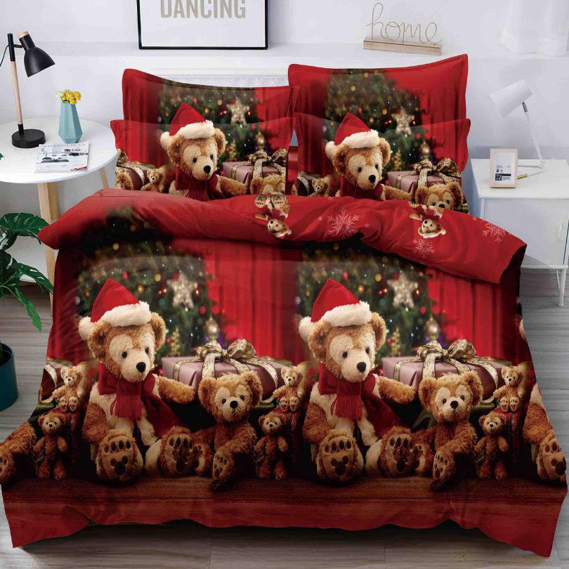 Lenjerie de Pat Bumbac Finet Craciun – 6 Piese | Eleganta, Confort si Durabilitate | COD 1623-J