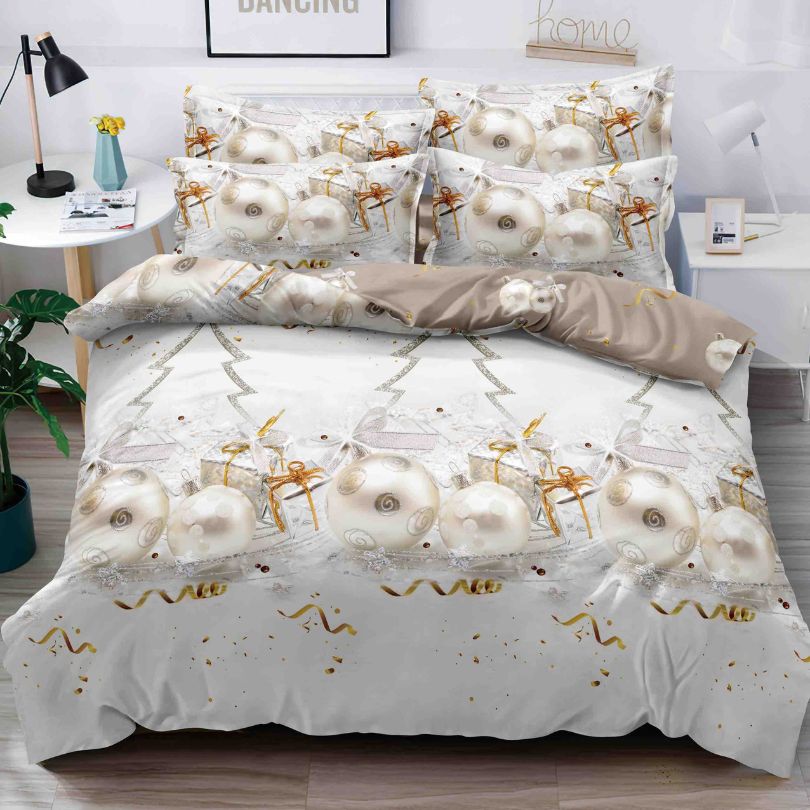 Lenjerie de Pat Bumbac Finet Craciun – 6 Piese | Eleganta, Confort si Durabilitate | COD 1628-J