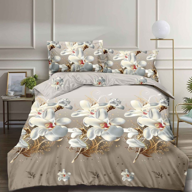 Lenjerie de Pat Bumbac Satinat 3D – 4 Piese | Confort Premium si Design Modern | COD 0625-S