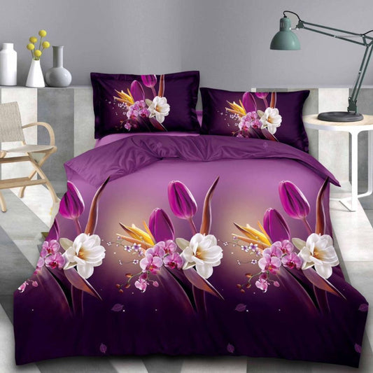 Lenjerie de Pat Bumbac Satinat 3D – 4 Piese | Confort Premium si Design Modern | COD 0627-S