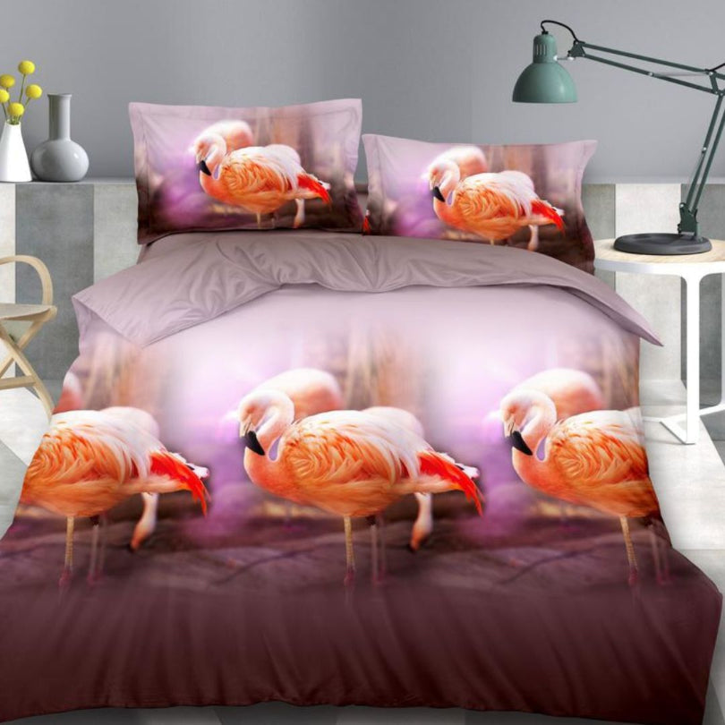 Lenjerie de Pat Bumbac Satinat 3D – 4 Piese | Confort Premium si Design Modern | COD 0628-S