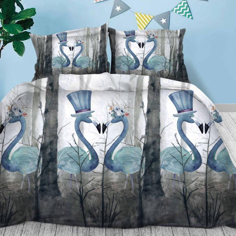 Lenjerie de Pat Bumbac Satinat 3D – 4 Piese | Confort Premium si Design Modern | COD 0631-S