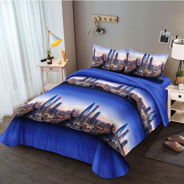 Lenjerie de Pat Bumbac Satinat 3D – 4 Piese | Confort Premium si Design Modern | COD 0644-S